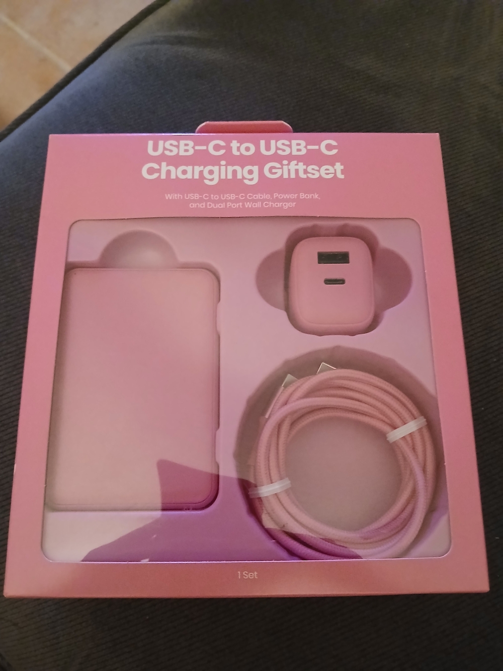 USB-C to USB-C Charging Giftset - Pink